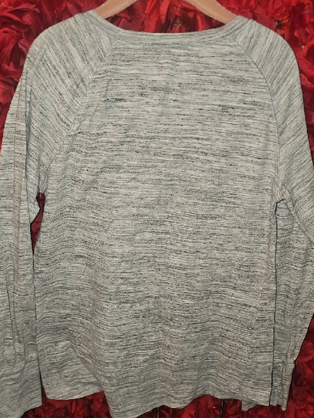 Justice Girls Heathered Gray Marled Long-Sleeve shirt Size 12